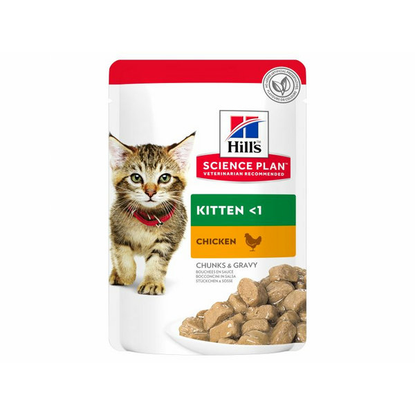 HILL'S CAT KITTEN CHICKEN 85 G - KONSERVI AR VISTU KAĶĒNIEM