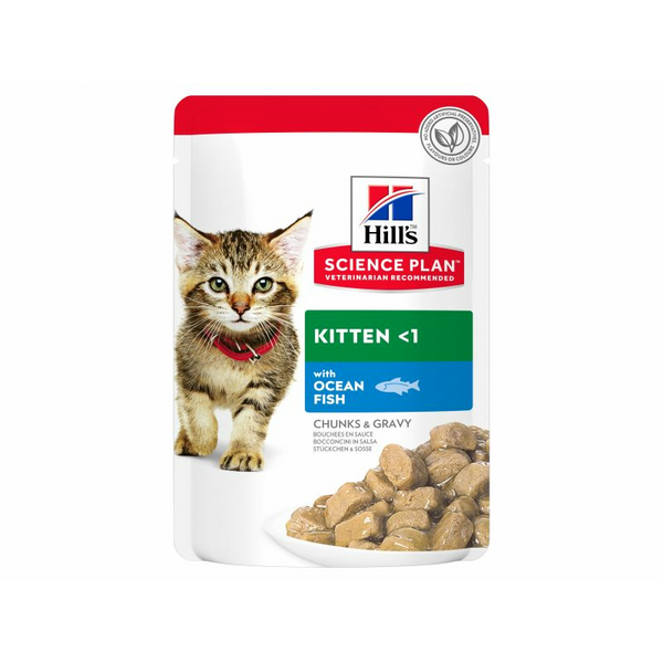 HILL'S CAT KITTEN OCEAN FISH 85 G - konservi ar okeāna zivīm kaķēniem 85 g