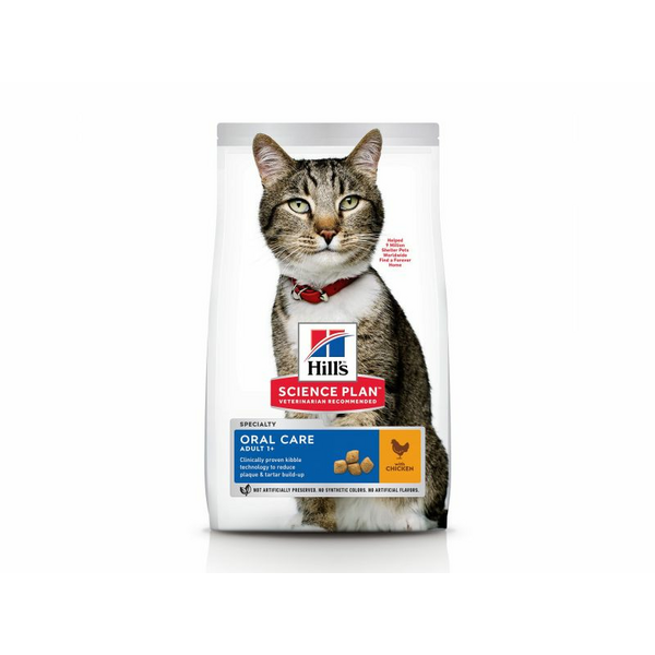 HILL'S CAT ORAL CARE CHICKEN 1.5kg - SAUSĀ BARĪBA AR VISTU PIEAUGUŠIEM KAĶIEM