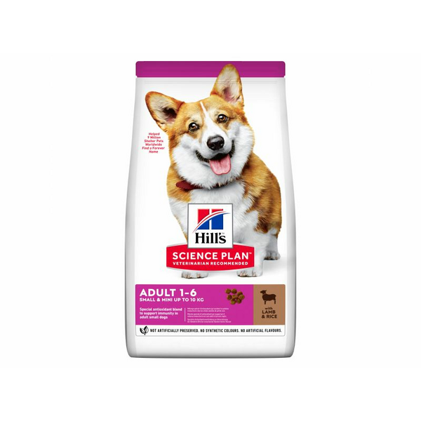 HILL'S DOG ADULT SMALL & MINI LAMB & RICE 300g - sausā barība ar jēru un rīsiem pieaugušiem mazo šķirņu suņiem