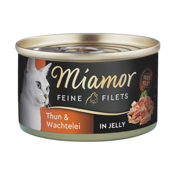 Miamor Feine Fillets 100g - Filejas gabaliņi želejā ar tunci un olu