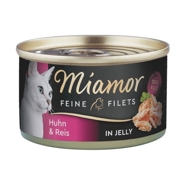 Miamor Feine Fillets Huhn&Rise 100g - Filejas gabaliņi želejā ar vistu un rīsiem