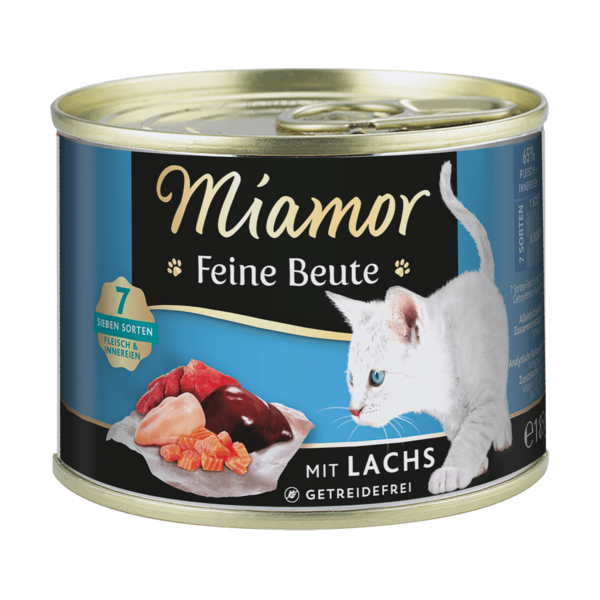 Miamor Feine Beute Lachs 185g - Pilnvērtīga barība kaķiem ar lašu gaļu
