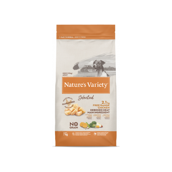 Nature's Variety Dog Selected Mini Free Range Chicken 7kg - Mazo šķirņu suņiem ar vistu 