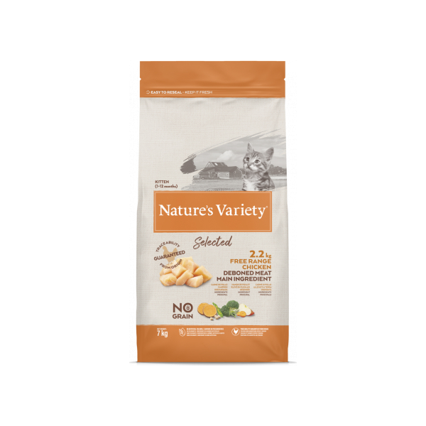 NV Cat Selected Kitten Free Range Chicken 7kg - Sausā barība ar brīvi turētu vistu kaķēniem