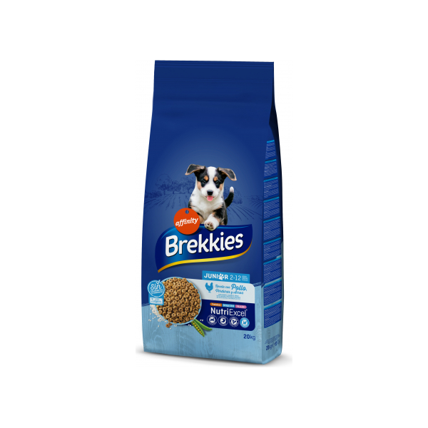 Brekkies Dog Junior 20kg - Videjo un lielo šķirņu kuceniem