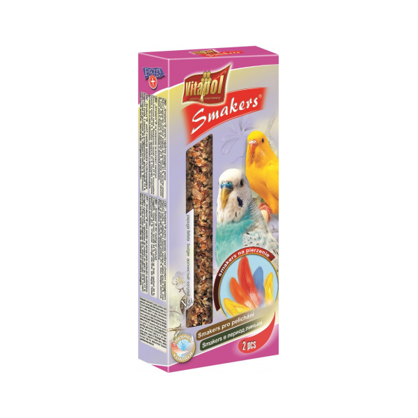 Nūjiņas spalvu mešanas periodā viļņainajiem papagaiļiem 90g - Vitapol STANDARD Smakers moulting for budgie