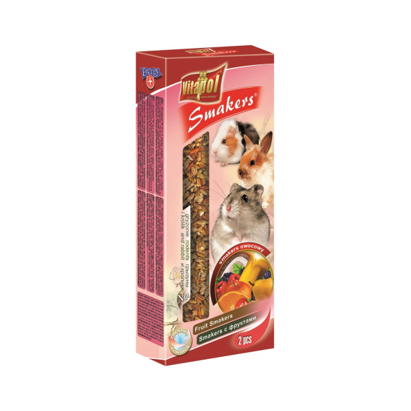 Nūjiņas grauzējiem ar augļiem 90g - Vitapol STANDARD Smakers fruit for rodents and rabbit