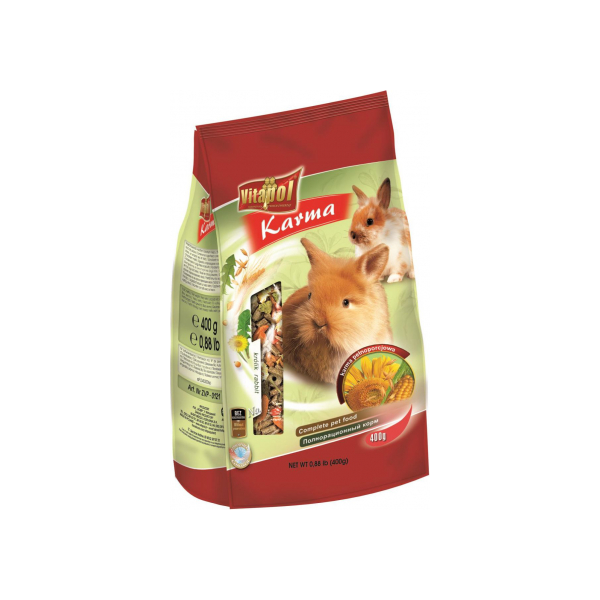 Pilnvertīga barība trušiem 400g - Vitapol STANDARD complete food for rabbit