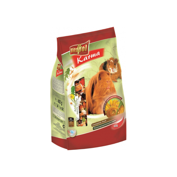 Pilnvertīga barība jūras cūciņām 400g - Vitapol STANDARD foil complete food for cavia