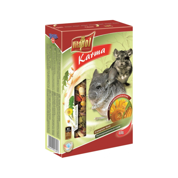 Vitapol STANDARD carton complete food for chinchilla 500g - корм для шиншилл