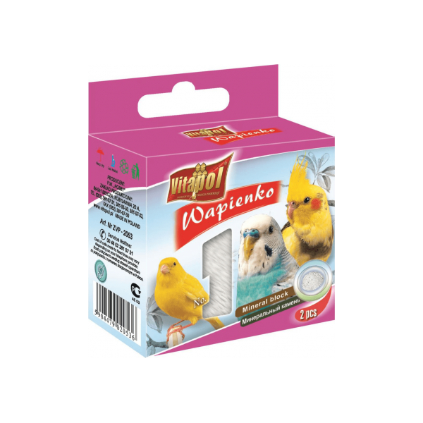 Minerālu akmens putniem 35g - Vitapol MINERAL BLOCK natural for birds