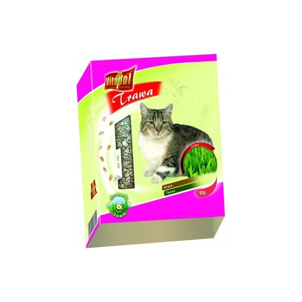 GRASS for cats in carton box 100g - Vitapol трава для кошек