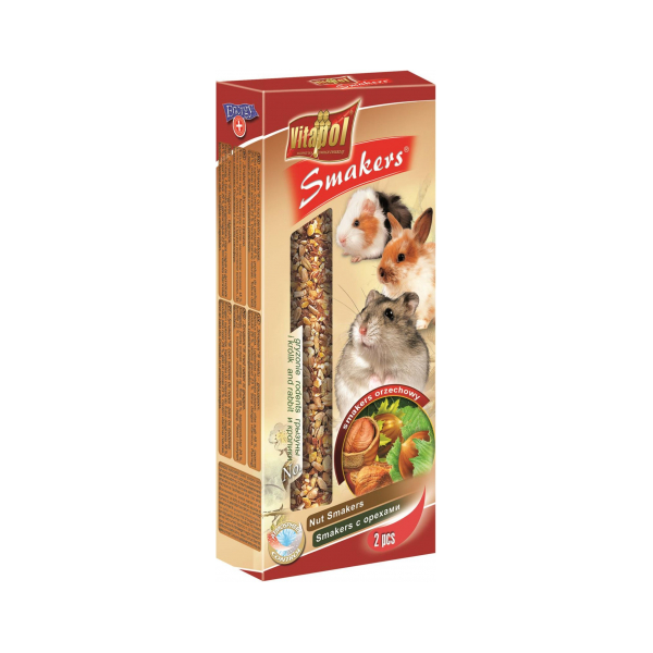 STANDARD Smakers nut for rodents and rabbit 2pcs 90g - Vitapol палочки для грызунов с орехами