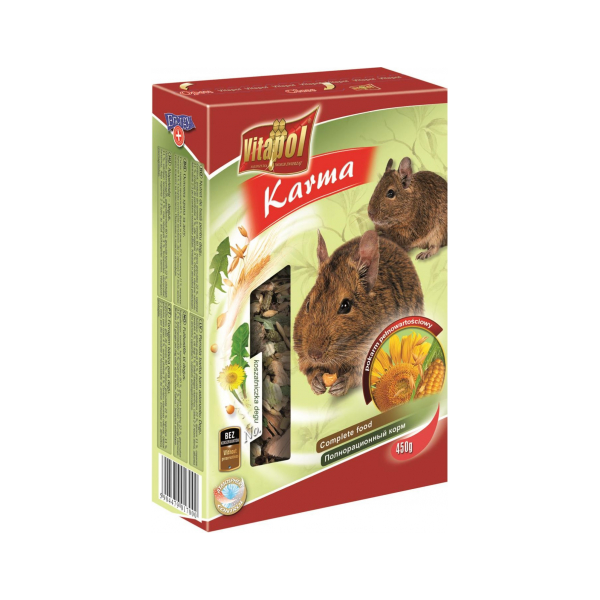 Vitapol STANDARD carton complete food for degu 450g- корм для дегу