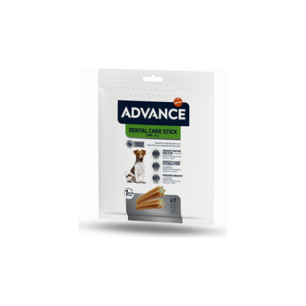 ADVANCE DOG DENTAL CARE STICK MINI 90G - дополнительный корм для взрослых собак мелких пород, вкусные палочки для чистки зубов и свежести дыхания