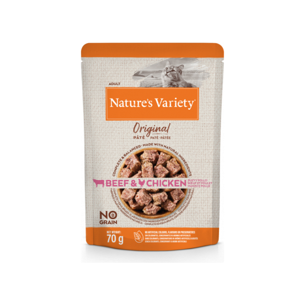 Nature's Variety Cat Original Beef and Chicken 70g - Konservi kaķiem ar liellopu un vistas gaļu
