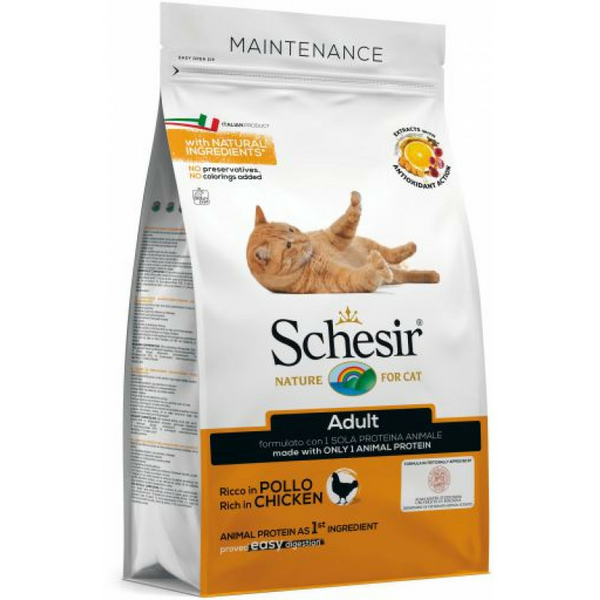 Schesir Adult Chicken 10kg - sausā barība ar vistu pieaugušiem kaķiem