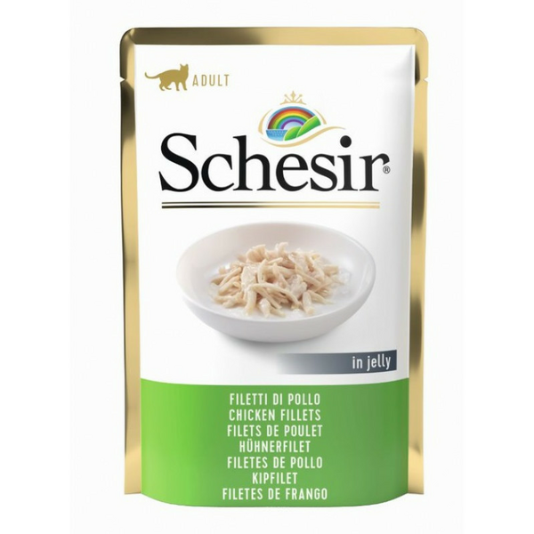 Schesir Cat Chicken Fillets 85g - vistas fileja želejā