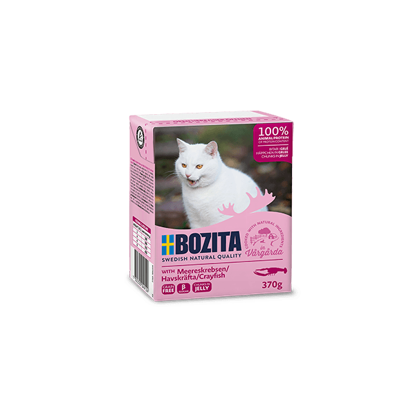 Bozita Crayfish Jelly 370g - Bezgraudu gaļas gabaliņi ar vēžiem želejā