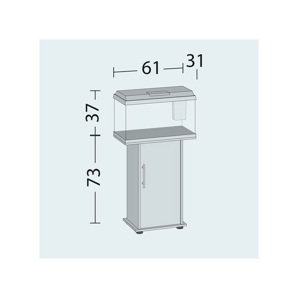 Juwel Primo 60/70 Cabinet Black - skapis akvārijam, 2 image