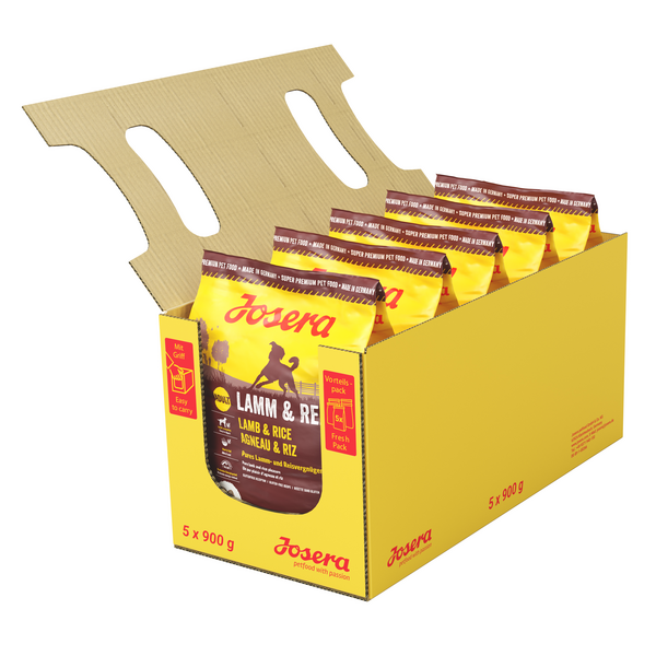 Josera Lamb&Rice 5x900g - Visu šķirņu suņiem  (jērs un rīsi)