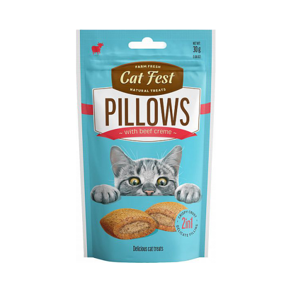 CatFest Pillows with Beef Creme 30g - подушечки с говядиной для кошек