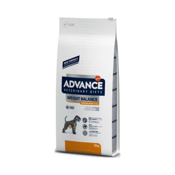 ADVANCE VETERINARY DIETS DOG WEIGHT BALANCE MEDIUM/MAXI 12 kg - sausā barība suņiem