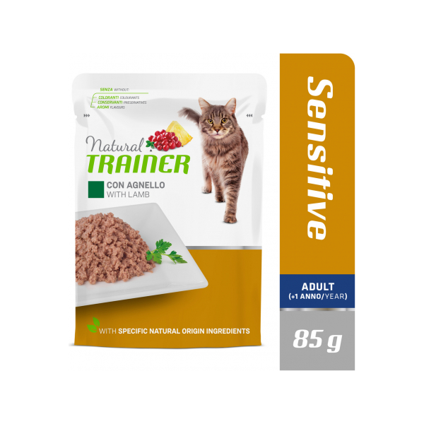 NT CAT SENSITIVE LAMB BUSTA 85G - KONSERVI AR JĒRU PIEAUGUŠIEM JUTĪGIEM KAĶIEM