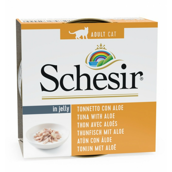 SCHESIR Cat Tuna with Aloe 85g - tuncis un alveja želejā