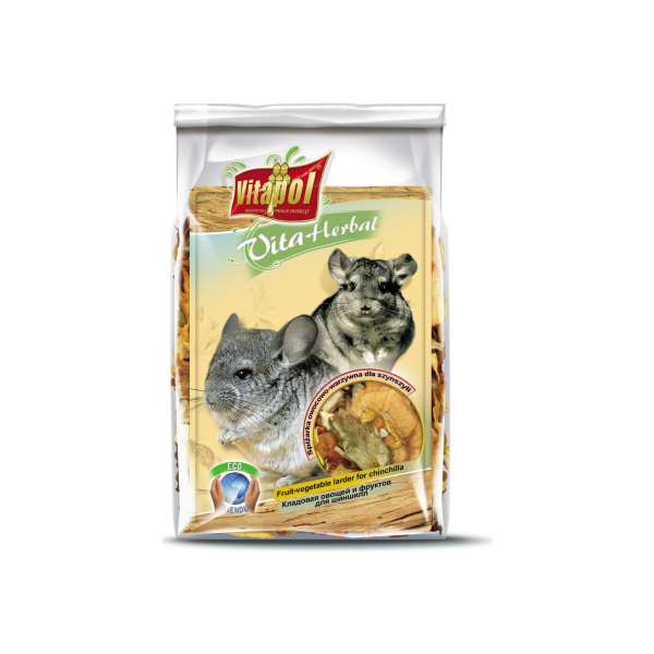 Vitapol VITA HERBAL 100g - Augļu un darzeņu papildbarība šīnšilām