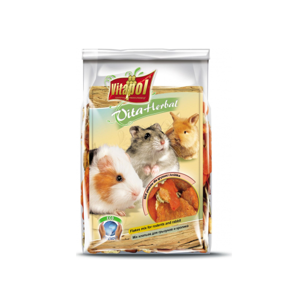 Vitapol VITA HERBAL 150g - Смесь хлопьев для грызунов и кроликов