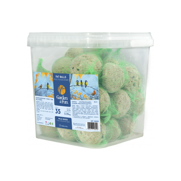GARDEN FUN tauku bumbiņas savvaļas putniem 90g/ 35gab