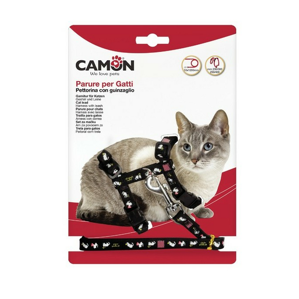 Поводок-шлейка  для кошек  Cat 10х1200мм