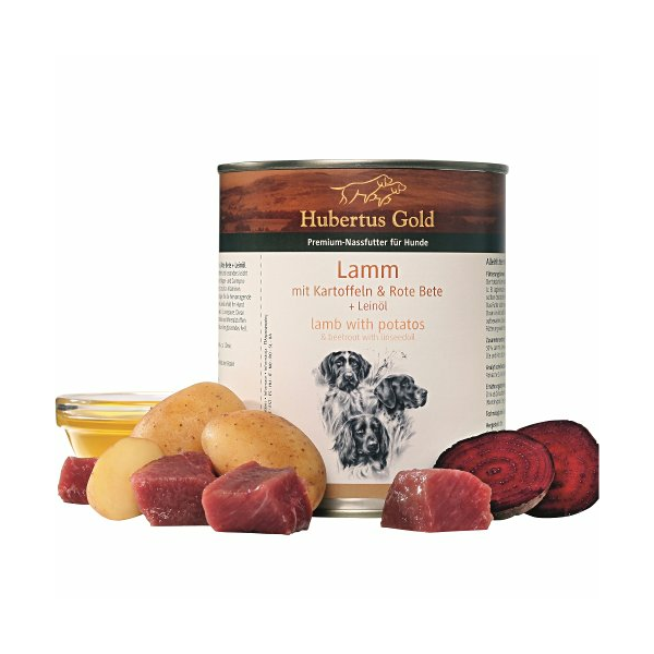 Hubertus Gold Lamb & Potato 800g - Ar jēru, kartupeļiem, biešu un linsēklu eļļu