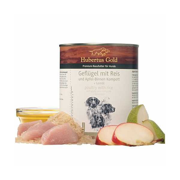 Hubertus Gold Poultry & Rice 800g - Ar mājputniem un rīsiem