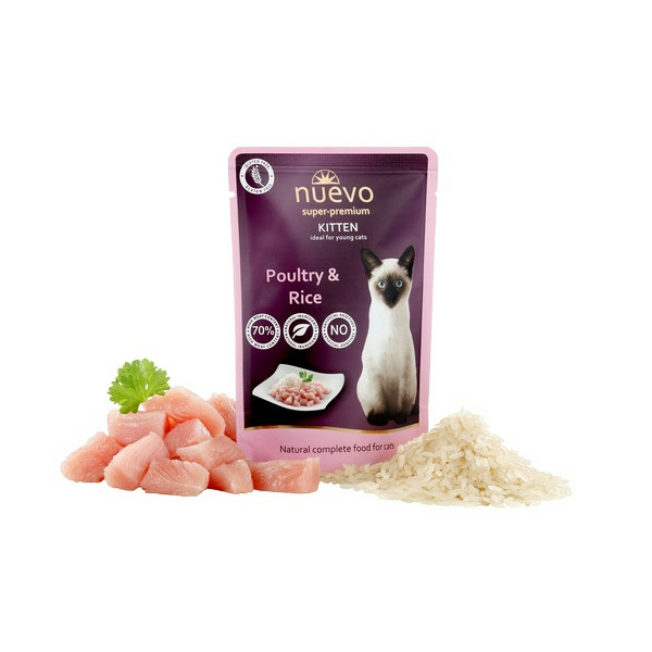 Nuevo Kitten Poultry With Rice 85g - С птицей и рисом