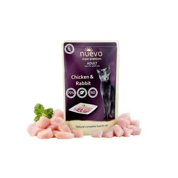 Nuevo Super-Premium Pouch Chicken Rabbit 85g - Vista un trusis