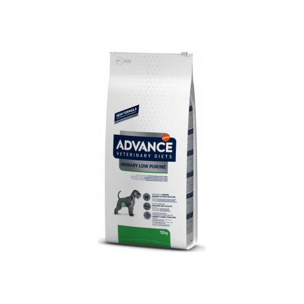 ADAVANCE VET DOG URINARY LOW PURINE 12KG - suņiem ar deurinācijas problēmām, barība arī piemērota medicīniskai ārstēšanai suņiem ar leišmaniozi