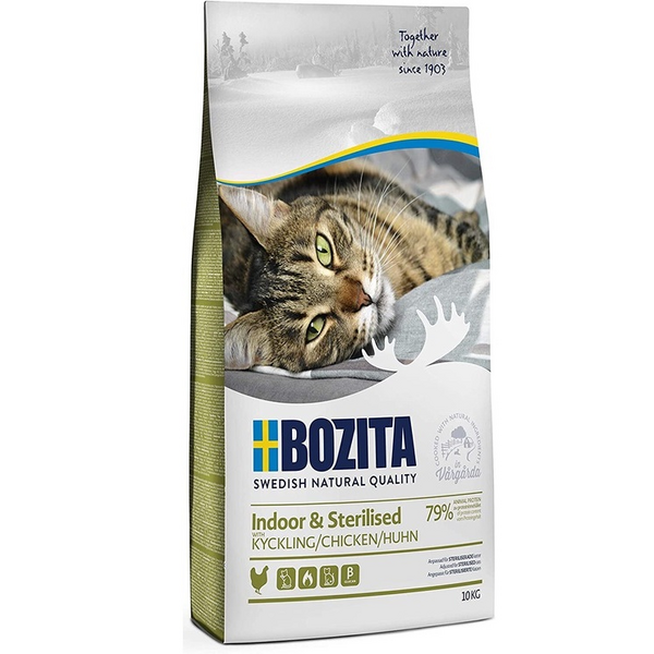 Bozita Indoor & Sterilized Chicken 10kg - Sterilizētiem kaķiem ar vistu