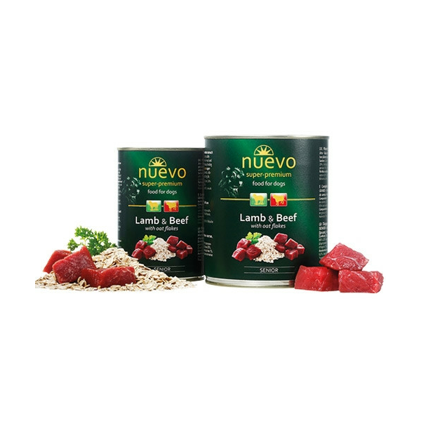 Nuevo Super Premium Dog Senior Lamb&Beef 400g - Konservi suņiem ar jēra un liellopu gaļu