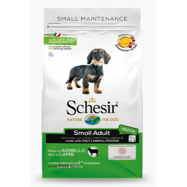 SCHESIR Small Adult Lamb 800g - сухой корм с бараниной для взрослых собак мелких пород