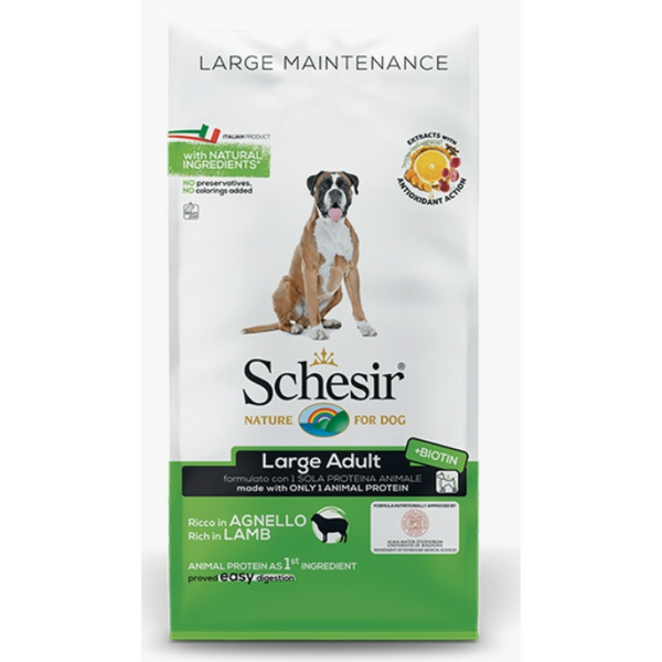 SCHESIR Large Adult Lamb 12kg - сухой корм с бараниной для взрослых собак крупных пород