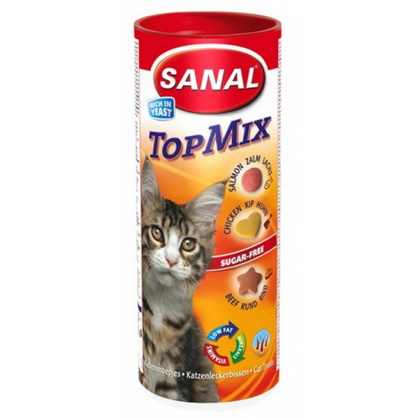 SANAL TopMix 240g - витамины для кошек и котят - ассорти трёх вкусов