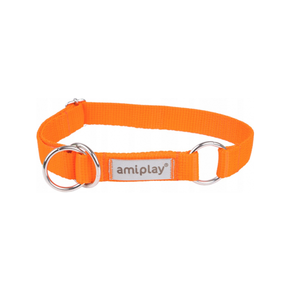 Amiplay Samba daļēji savelkošā kakla siksna L, oranža