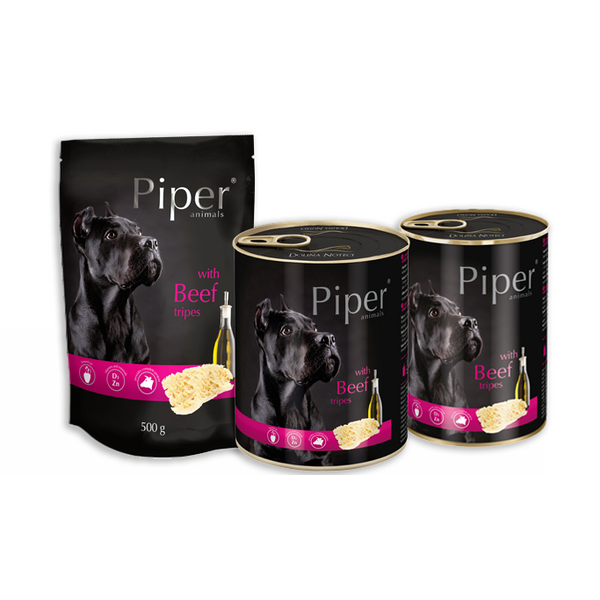 Piper Beef Tripes 500g - konservi suņiem Liellopa kuņģis