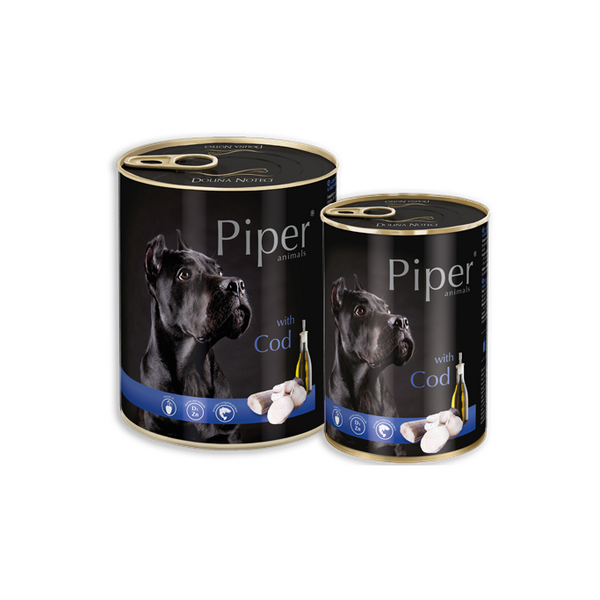 Piper with Cod 400g - Konservēta barība suņiem ar mencu