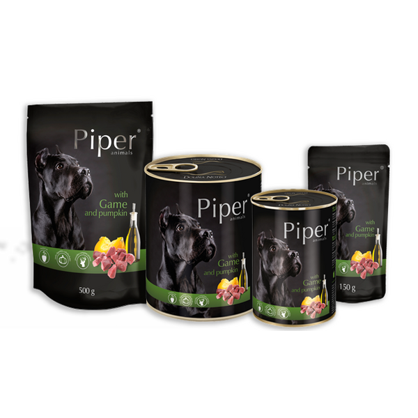 PIPER GAME WITH PUMPKIN 800G - Konservēta barība suņiem
