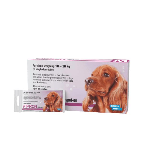 Fipron Dog M 134 мг - Средство От Эктопаразитов Для Собак Весом От 10 До 20 кг, 1 шт