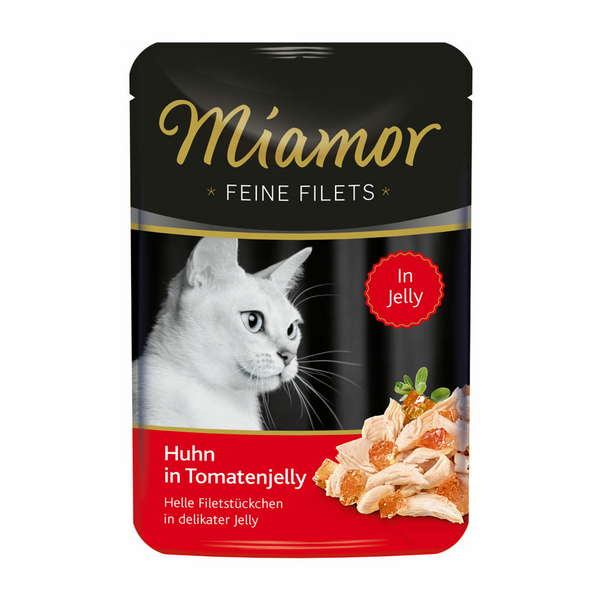 Miamor Feine Filets Huhn in Tomatenjelly in Jelly 100g - Filejas gabaliņi želejā ar vistu un tomatiem